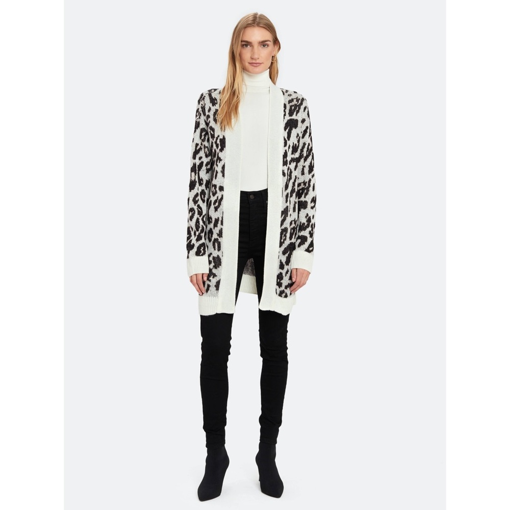 Bb Dakota Feline Myself Animal Print Cardigan
